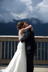 Justin & Kayla - wedding ceremony kiss